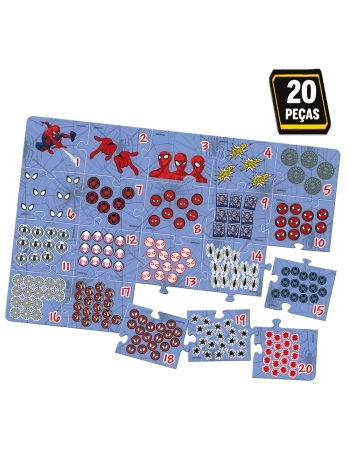 MONTANDO OS NÚMEROS DE 1 A 20 SPIDER MAN