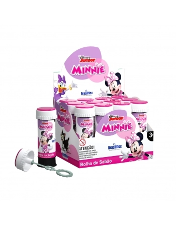 BOLHA DE SABÃO MINNIE 60 ML COM JOGO DISPLAY C/12