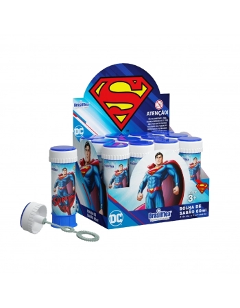 BOLHA DE SABÃO SUPERMAN 60 ML COM JOGO DISPLAY C/12