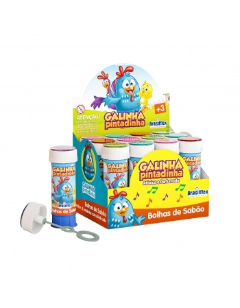 BOLHA DE SABÃO GALINHA PINTADINHA 60 ML COM JOGO DISPLAY C/12