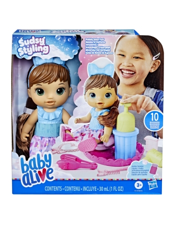 BABY ALIVE SUDSY STYLING MORENA F5113