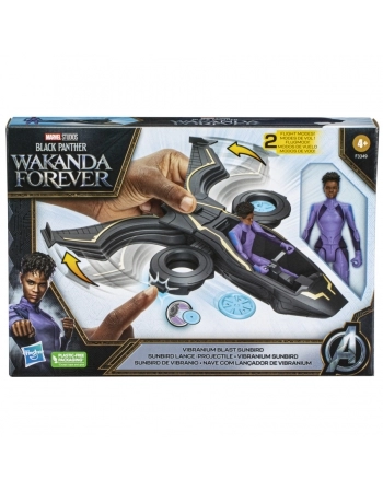 AVENGERS FIGURA 6" PANTERA NEGRA SHURI E VEÍCULO F3349