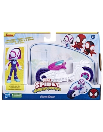 PLK SPIDEY FIGURA GHOST E MOTOCICLETA F7461