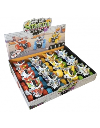 CARRINHO ANGRY CARS MOTO STREET DISPLAY C/12 SORTIDO AGD003