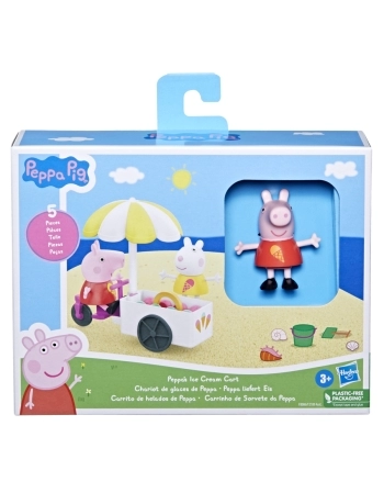 PEPPA PIG FIGURA E VEICULO PEPPA TREAT CART MOMENT F8086