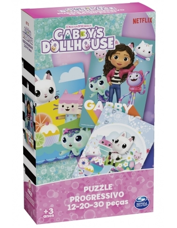 P. PROGRESSIVO GABBY'S DOLLHOUSE ( 12, 20, 30 PEÇAS ) - 4371