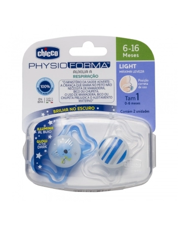 CHUPETA PHYSIO LIGHT LUMI 6-16M SIL 2P 71033410610