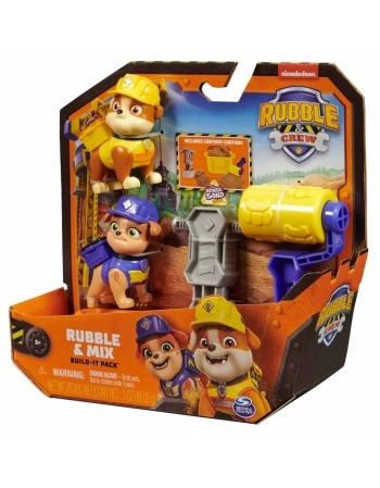 PATRULHA CANINA RUBBLE E CREW CONJ DE FIG DE AÇÃO C/ KINETC SAND SORTIDO 3792