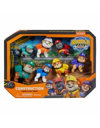 PATRULHA CANINA RUBBLE E CREW SET FIGURAS 3793