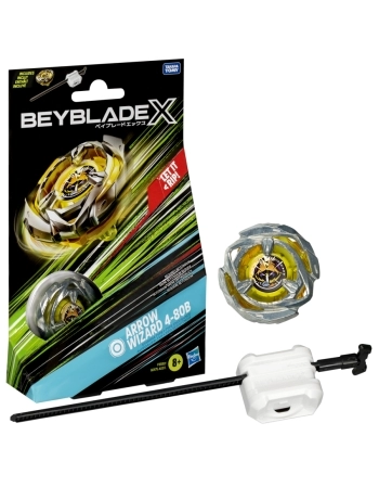 BEYBLADE X PIÃO E LANÇADOR ARROW WIZARD 4-80B F9582