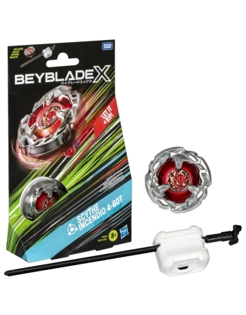 BEYBLADE X PIÃO E LANÇADOR SCYTHE INCENDIO 4-60T F9583