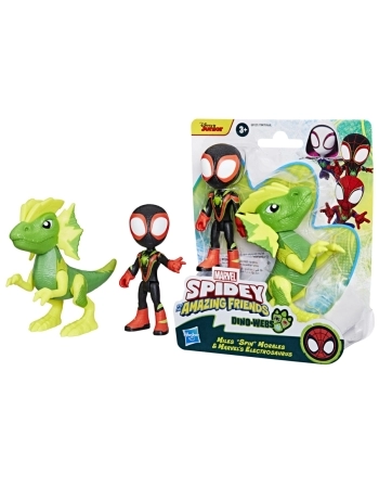 PLK SPIDEY FIGURA MILES MORALES E ELECTROSAURUS G0121