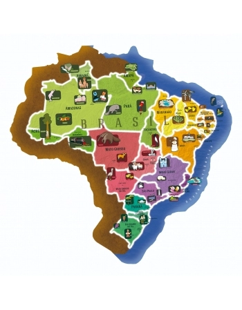 P. 45PÇ GIGANTE MAPA DO BRASIL 3635
