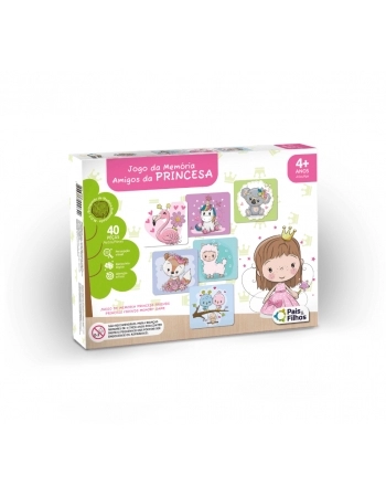 JOGO DA MEMORIA AMIGOS DA PRINCESA MADEIRA 2176