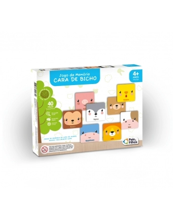 JOGO DA MEMORIA CARA DE BICHO MADEIRA 2175