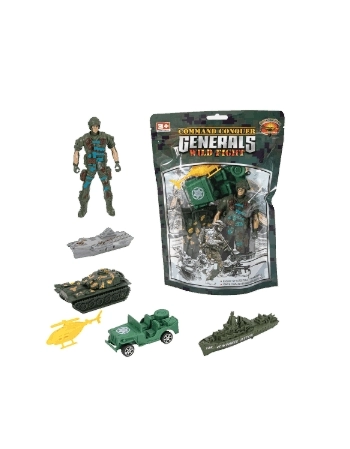 BONECO SOLDADO GENERAL WILD FIGHT COM ACESSÓRIOS TGSD100