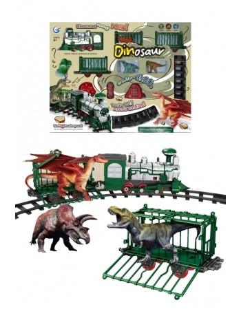 TREM COM PISTA A PILHA DINOSSAUROS BOX TGTM003