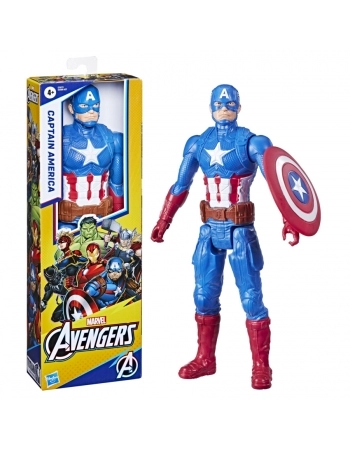 AVENGERS F12" TITAN HERO BLAST GEAR CAPITÃO AMÉRICA E7877