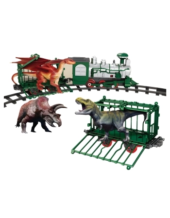 TREM COM PISTA A PILHA DINOSSAUROS BOX TGTM003