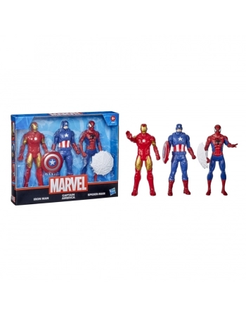 AVENGERS FIGURAS 6\" PACK 3 HF, CA E SPD F1394