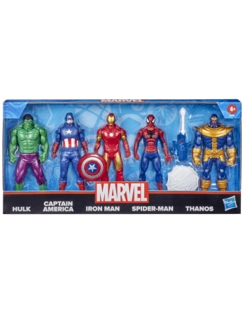 AVENGERS FIGURAS 6\" PACK 5 HF, CA, SPD, HULK, THANOS F1395