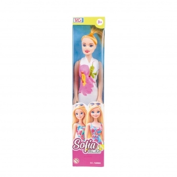 SOFIA FLOWERS - BONECA FASHION DOLL COM ROUPAS SORTIDAS TGBN002