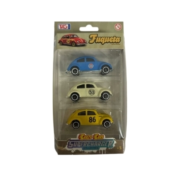 CARRO DE FERRO VINTAGE COLECIONÁVEL FUQUETA/KOMBOZA 1/64 C/3 SORT TGKFC003
