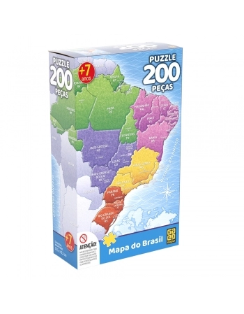 P. 200 PÇS MAPA DO BRASIL 3936