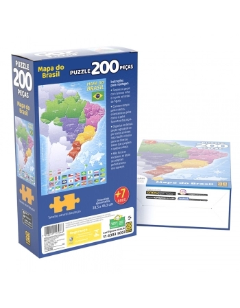 P. 200 PÇS MAPA DO BRASIL 3936