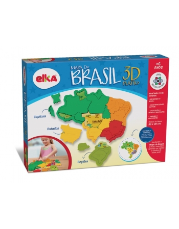 MAPA DO BRASIL 3D PLÁSTICO 1109