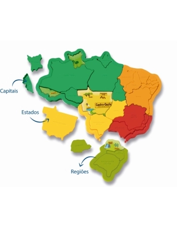 P. 26 PEÇAS MAPA DO BRASIL 3D PLÁSTICO