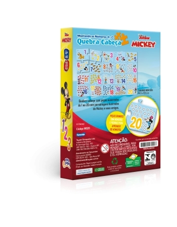 MONTANDO OS NÚMEROS DE 1 A 20 MICKEY 8020