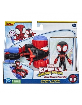 PLK SPIDEY FIGURA MILES MORALES E VEÍCULO F1941